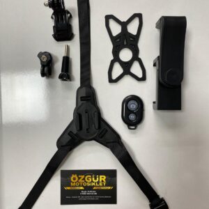 UNİVERSAL KASK ÇENE BAĞLANTILI TELEFON TUTUCU APARATI KUMANDALI MODEL